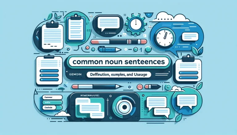 Common Noun Sentences: Definition, Examples, and Usage