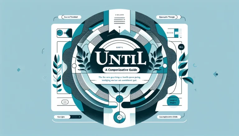 Sentence Examples Using the Preposition “Until”