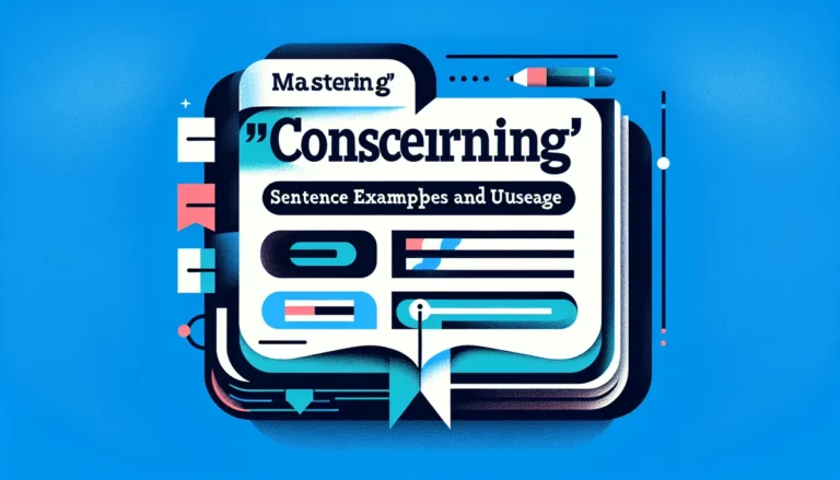 “Concerning”: Sentence Examples and Usage