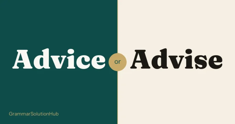 Advice and Advise side by side