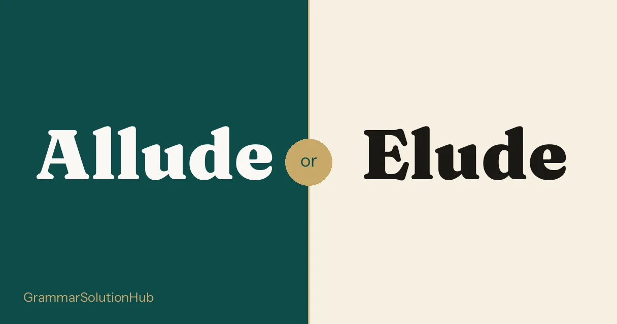 Allude and Elude side by side