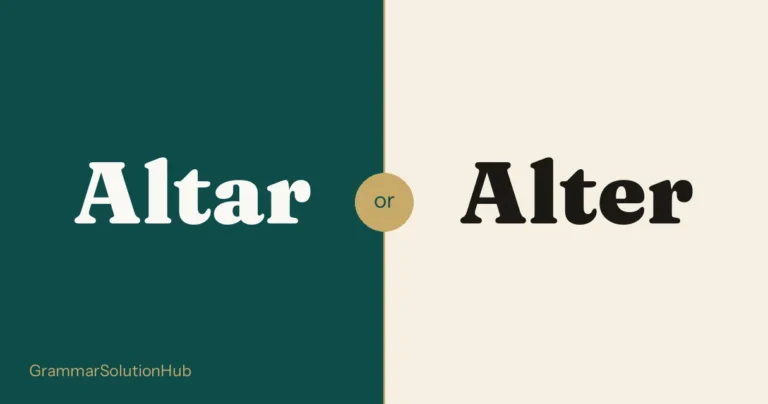 Altar and Alter side by side