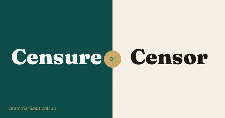 Censure and Censor side by side