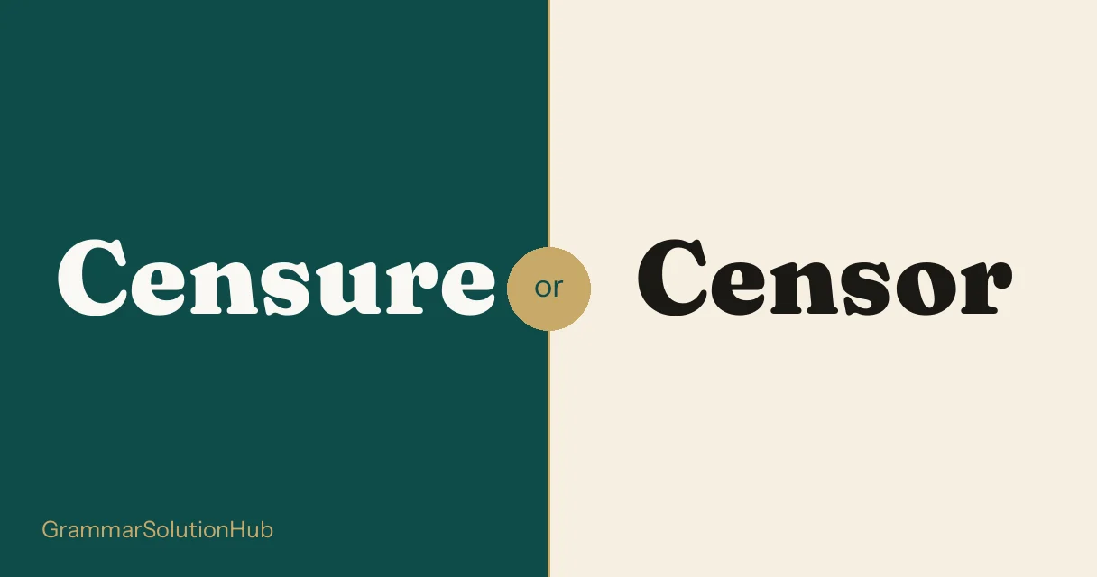 Censure and Censor side by side