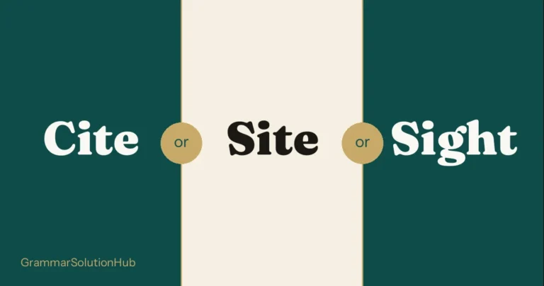 Cite and Site and Sight side by side