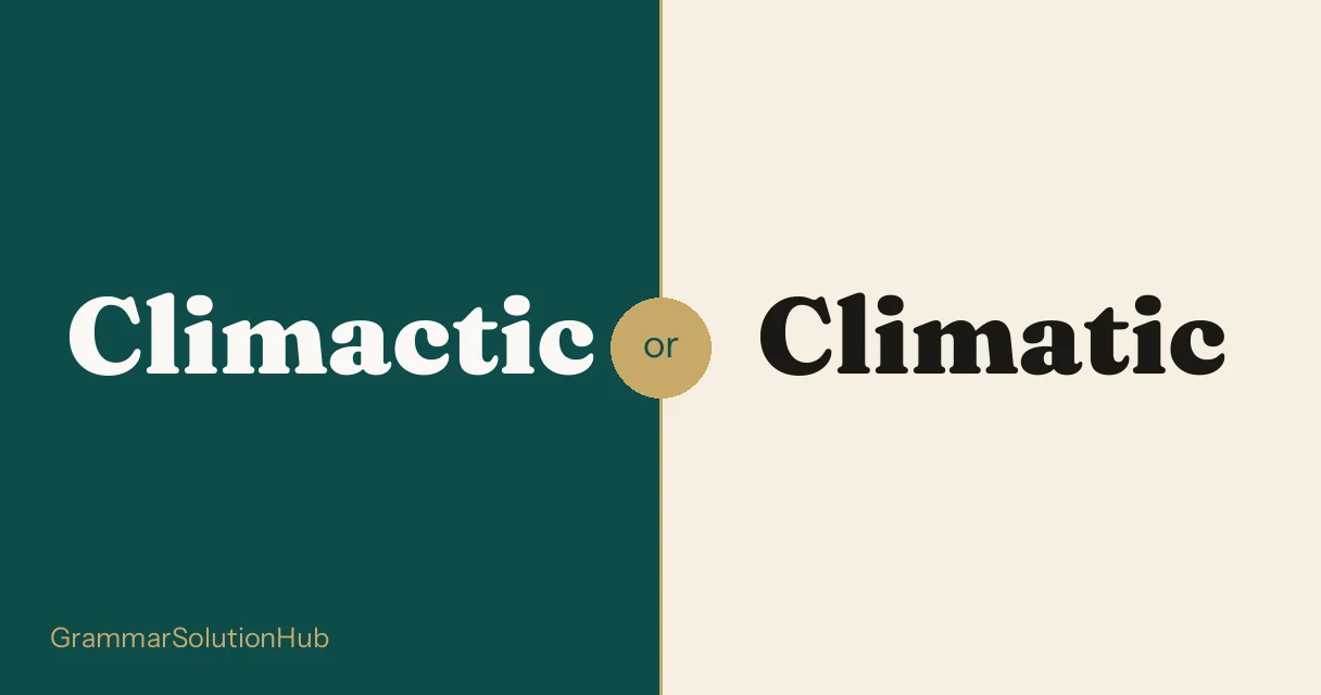 Climactic and Climatic side by side