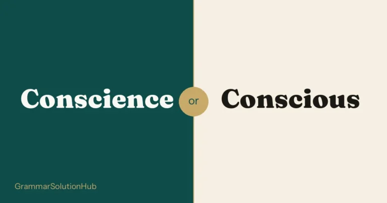 Conscience and Conscious side by side