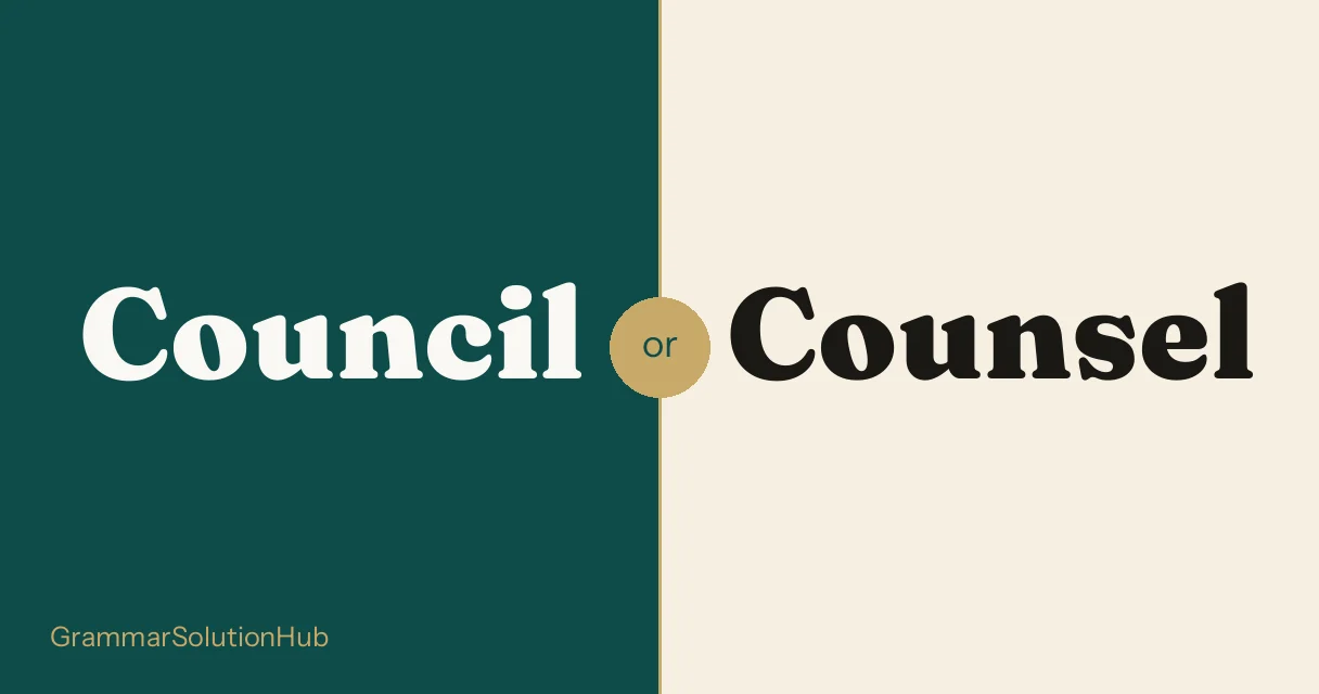 Council and Counsel side by side