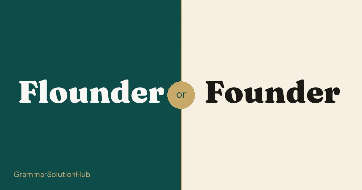Flounder and Founder side by side
