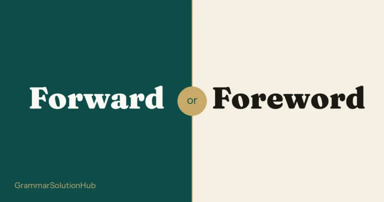Forward and Foreword side by side