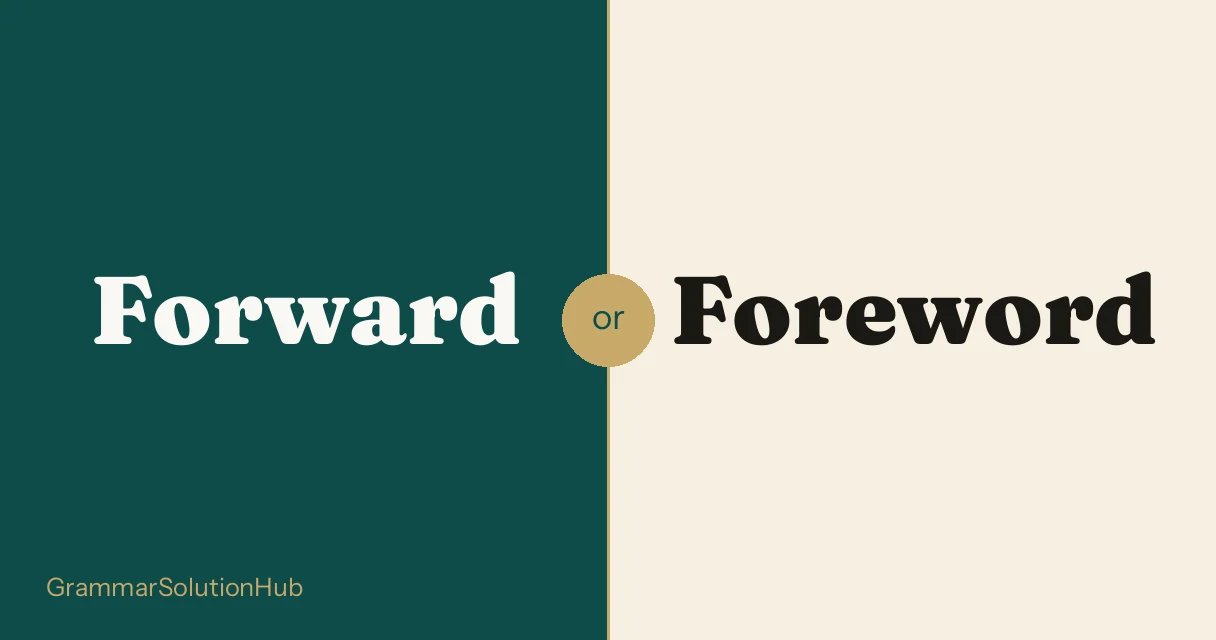 Forward and Foreword side by side