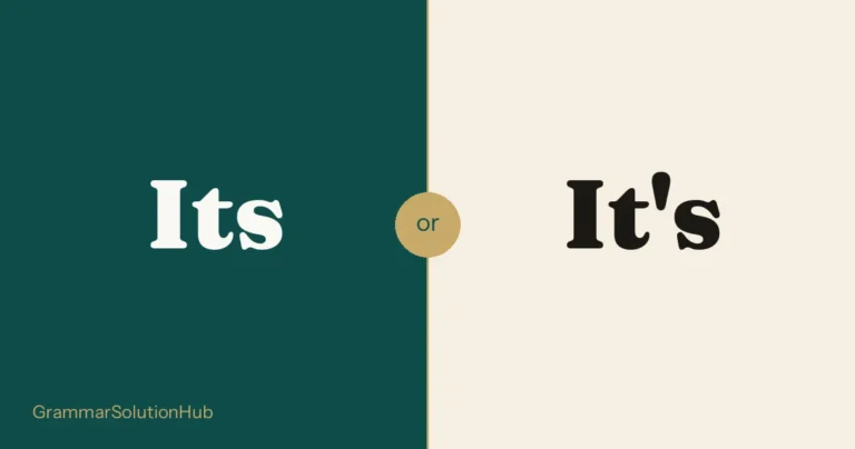 Its and it apostrophe s side by side