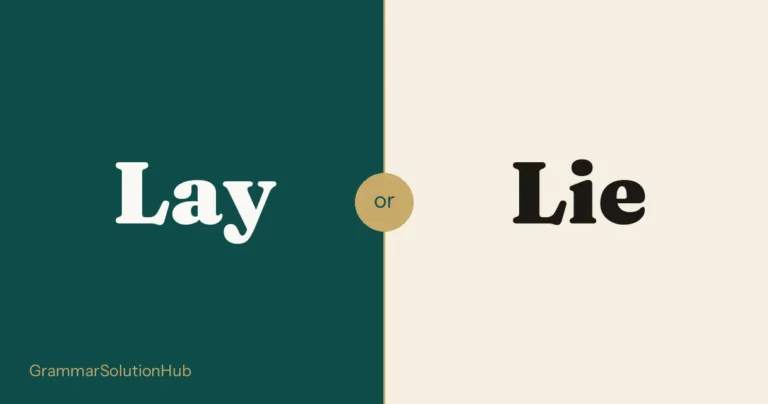 Lay and Lie side by side