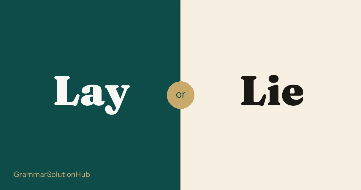 Lay and Lie side by side