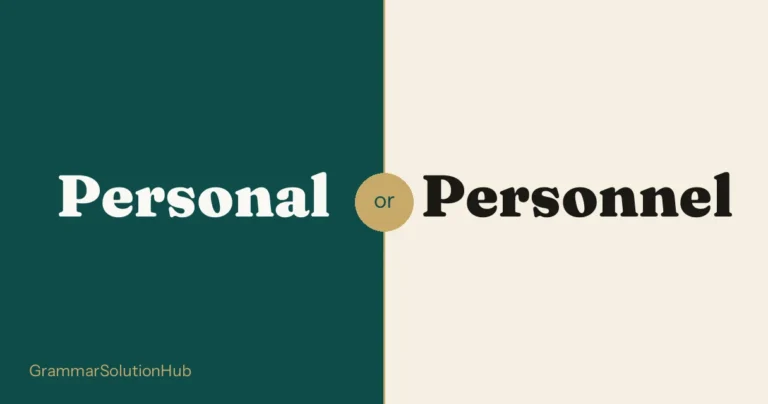 Personal and Personnel side by side