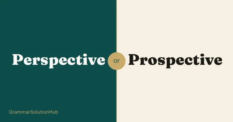 Perspective and Prospective side by side
