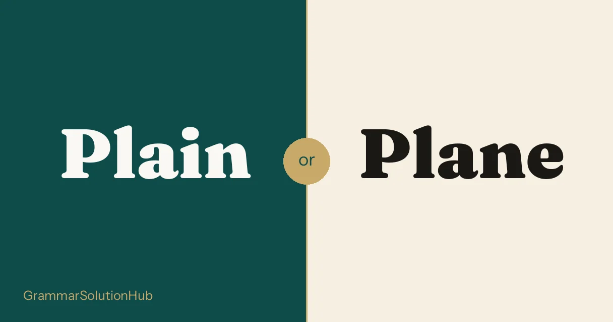 Plain and Plane side by side