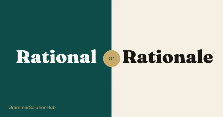 Rational and Rationale side by side