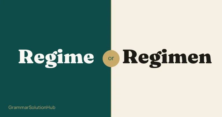 Regime and Regimen side by side
