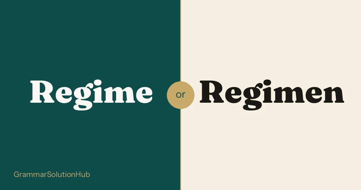 Regime and Regimen side by side
