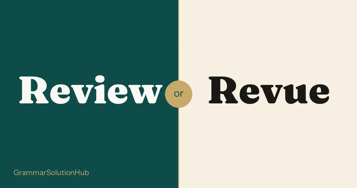 Review and Revue side by side