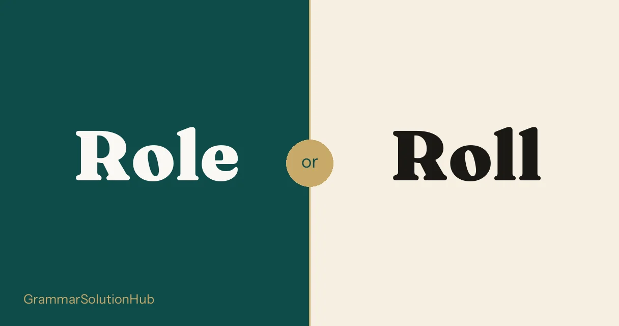 Role and Roll side by side