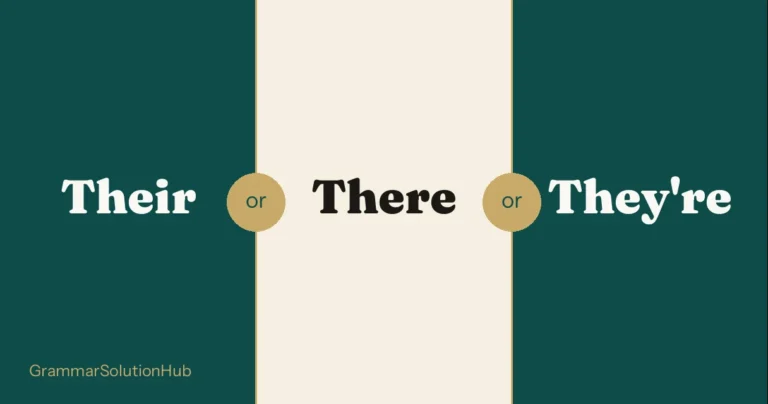 Their and There and They're side by side