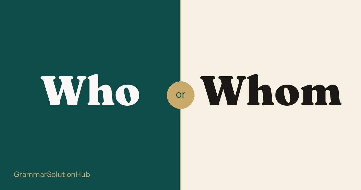 Who and Whom side by side