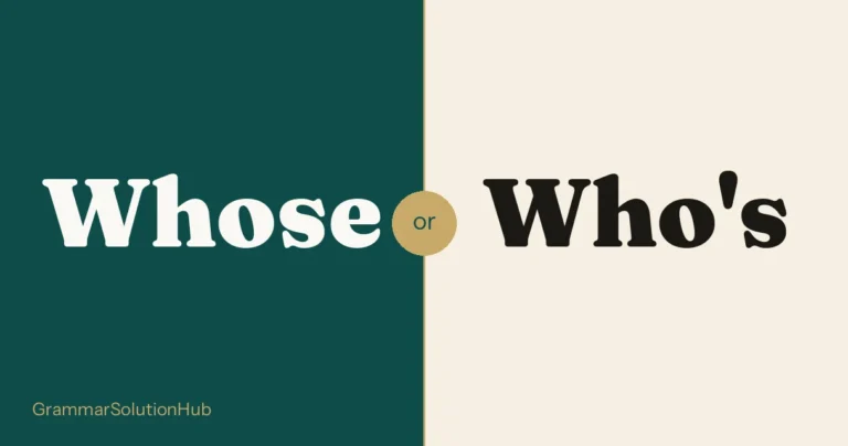 Whose and Who's side by side