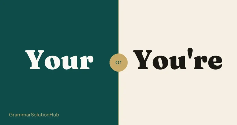 Your and You're side by side