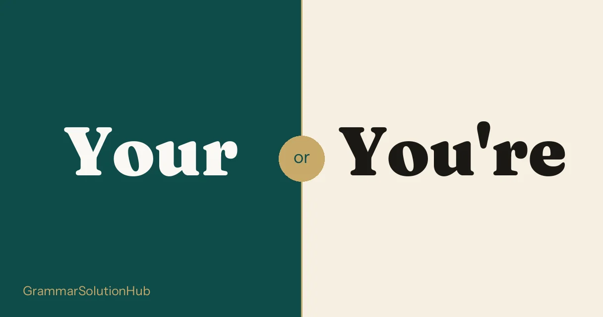 Your and You're side by side