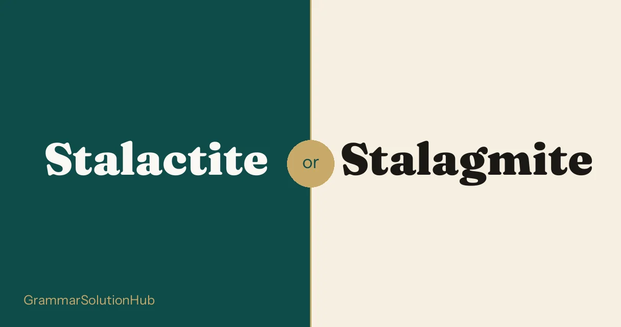 Stalactite and Stalagmite side by side