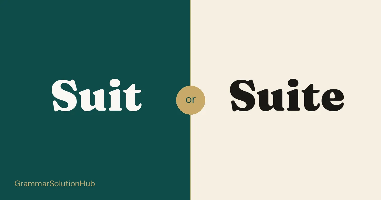 Suit and Suite side by side