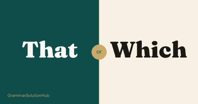 That and Which side by side