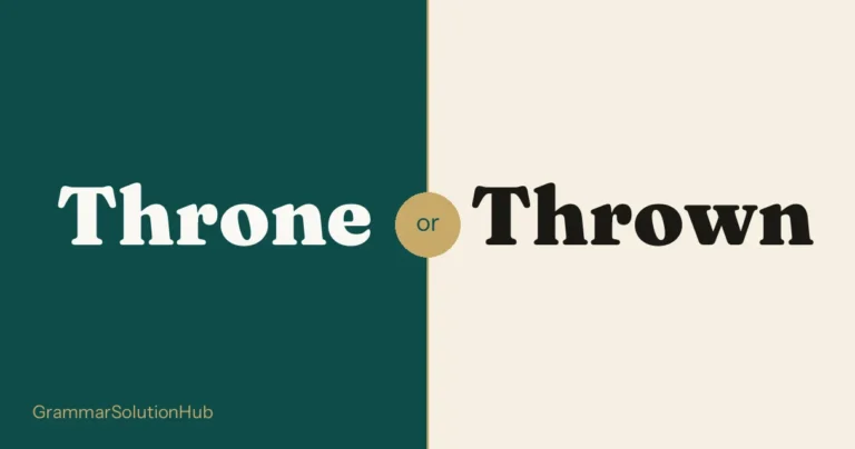 Throne and Thrown side by side