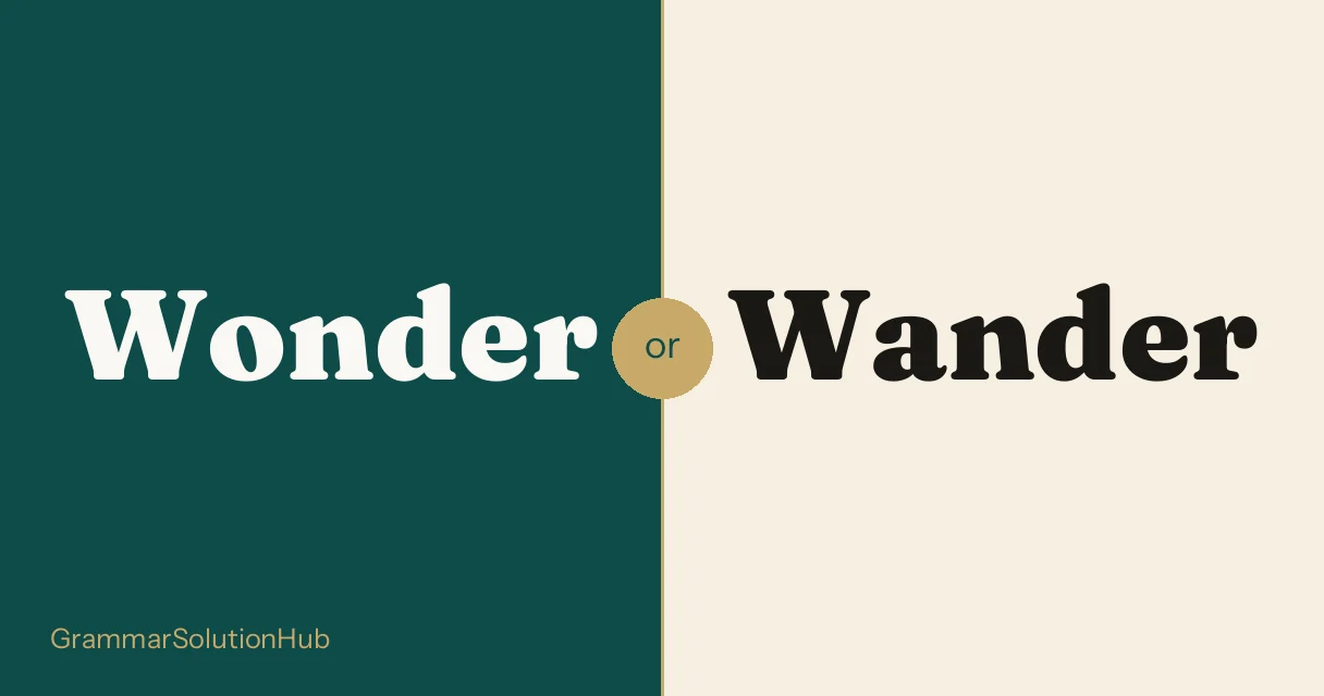 Wonder and Wander side by side